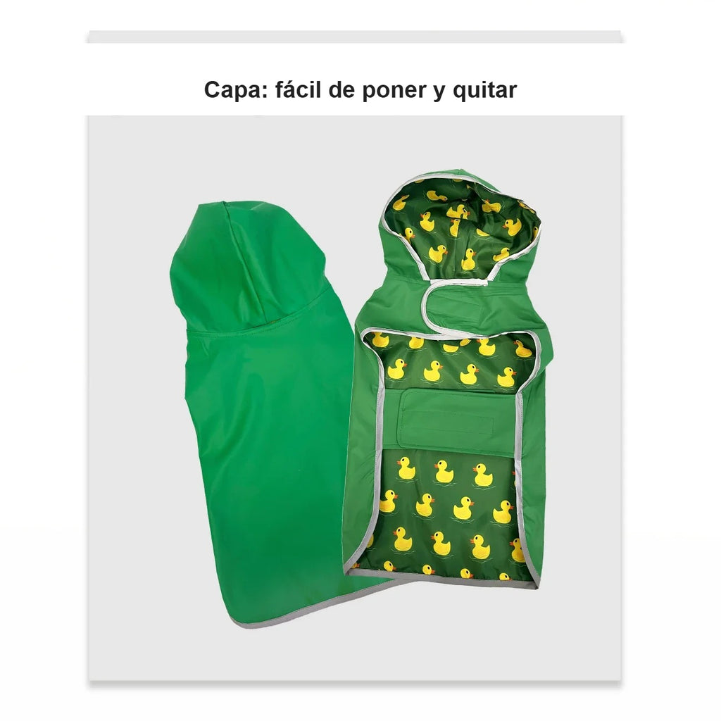 Chubasquero impermeable para perros - capa fácil de poner y quitar