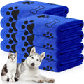 Toalla de secado rápido para perro color azul